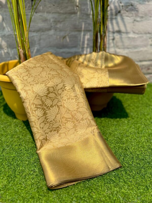 GOLDEN TISSUE SILK SAREE - Image 2