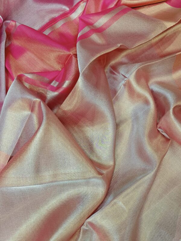 PINK TISSUE SILK SAREE - Image 2